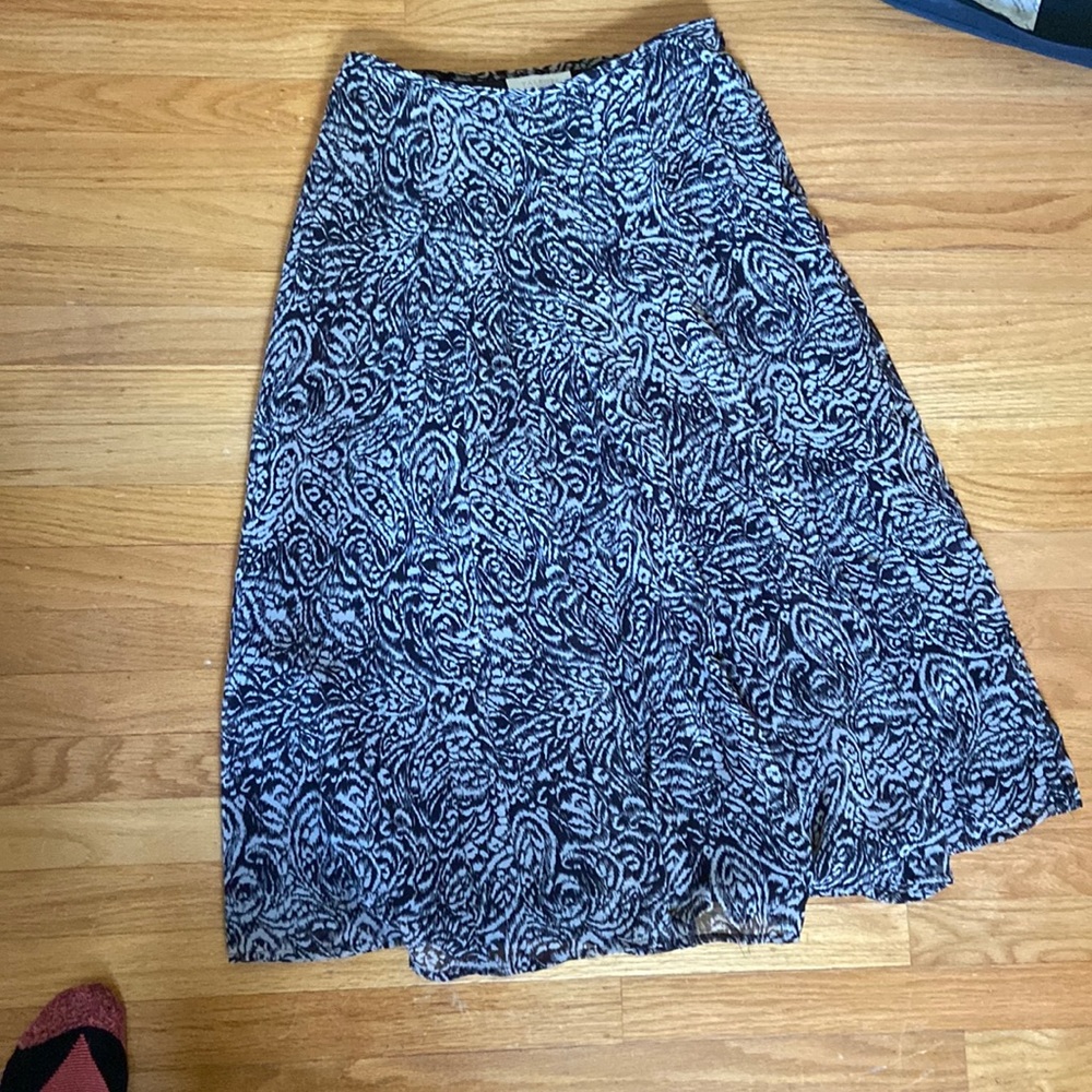 Talbots mid-calf length chiffon skirt